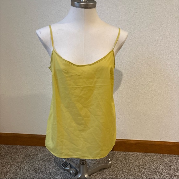 Banana Republic Sheer Swiss Dot Blouse Bright‎ Mustard Yellow Women’s Small - Picture 10 of 12